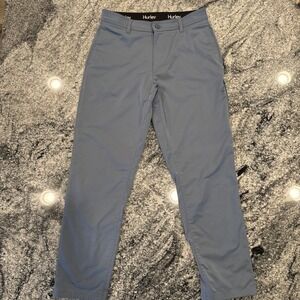 Mens‎ Hurley Jet Set Tech Pant Flat Front Blue 34x32 #529
